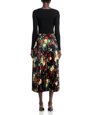 The Mave Mixed Media Midi Dress