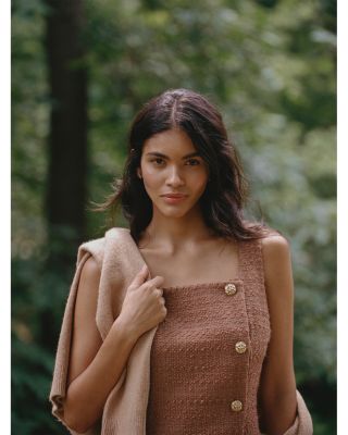 Structured Tweed Mini Dress