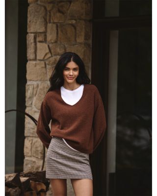 Vhari Knit V Neck Pullover Sweater