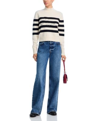 Ritz Striped Cashmere Turtleneck