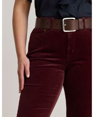 Plus Stretch Corduroy Mid Rise Straight Pant