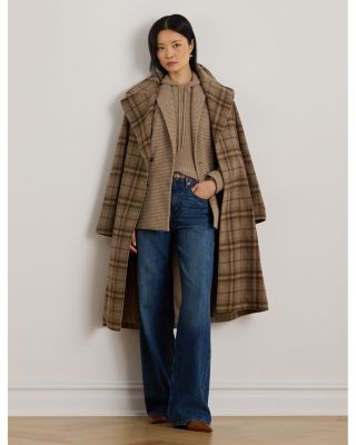Double Breasted Wool Blend Twill Blazer