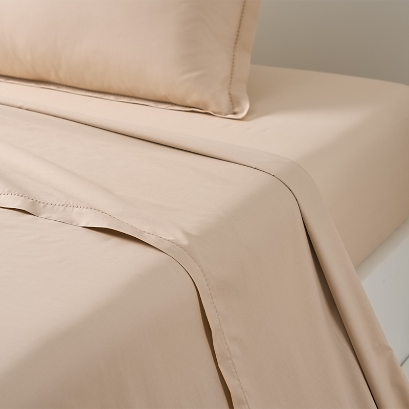 Yves Delorme Batiste Flat Sheet, Queen In Neutral