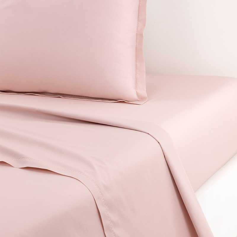 Yves Delorme Batiste Flat Sheet, Queen In Pink