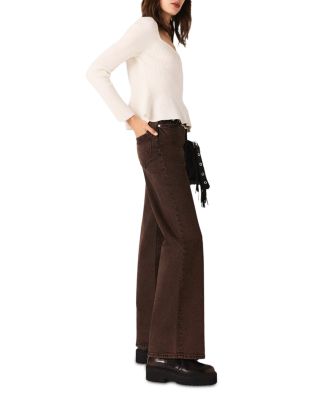 Pantin High Rise Bootcut Jeans in Brown