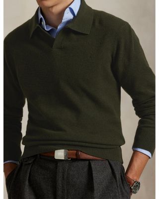 Wool Regular Fit Polo Sweater