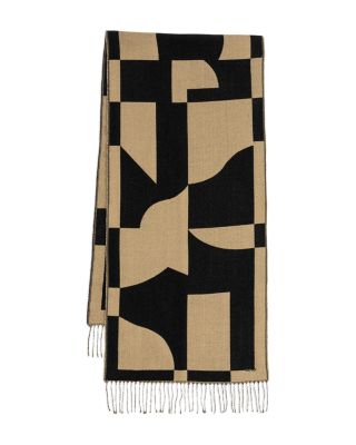 Geo Double Face Jacquard Scarf