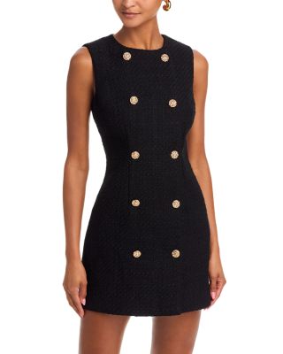 Structured Tweed Mini Dress