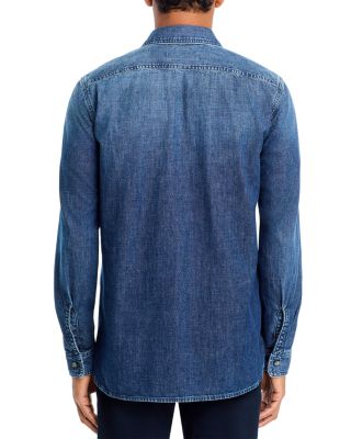 x Beckham Denim Regular Fit Button Down Shirt