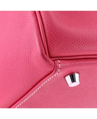 Kelly 32 Handbag Pink Epsom with Palladium Hardware