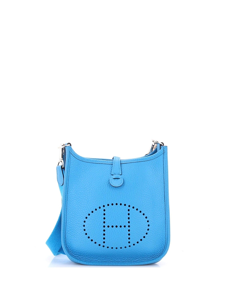 Click to view more detailed imagery on our partner's website Pre-owned Pre-owned Hermes Hermes Tpm Evelyne Bag Gen Iii Clemence In Blue