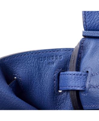 Birkin 25 Handbag Blue Togo with Gold Hardware