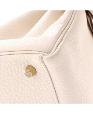 Kelly 28 Handbag Light Clemence with Gold Hardware