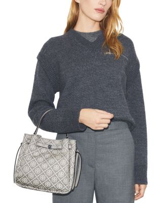 Romy T Monogram Bucket Bag