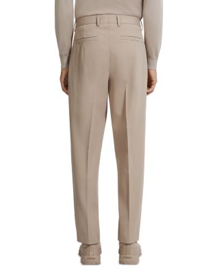 Cotton & Wool Pleated Pants