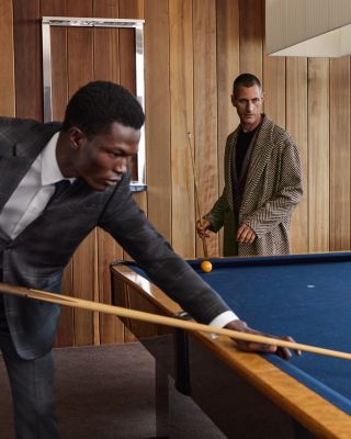 Oversized Tweed Chevron Coat