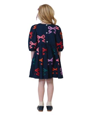 Girls' Brooke Bow Appliqu&eacute; Dress - Little Kid