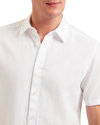 Short Sleeve Regular Fit Linen Blend Shirt