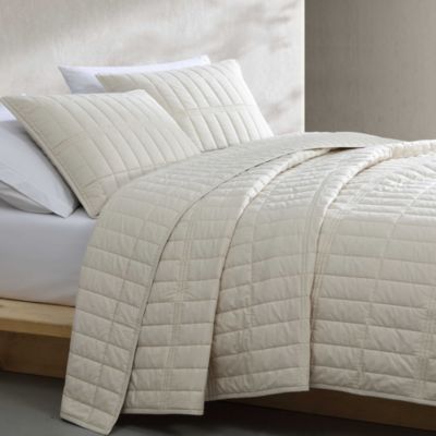 Washed Percale Solid 3 Piece Quilt Set
