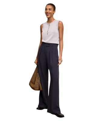  Crimmins Pointelle Cotton Silk Knit Tank