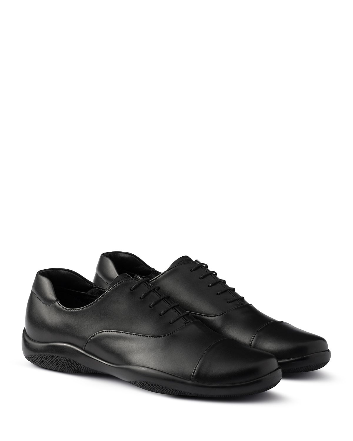 Prada Men's Toblach Laced Leather Shoes