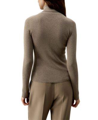Seamless Silk-Cashmere Blend Turtleneck Sweater
