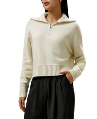 Relaxed Fit Wool-Cashmere Blend Sweater
