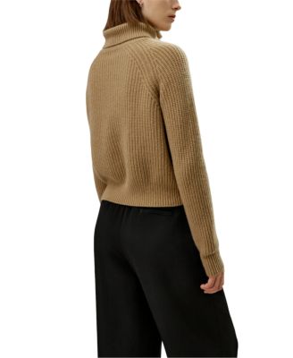 Cashmere Textured Turtleneck Sweater