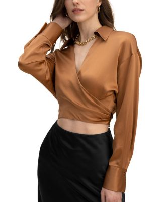 Wrapover Cropped Shirt