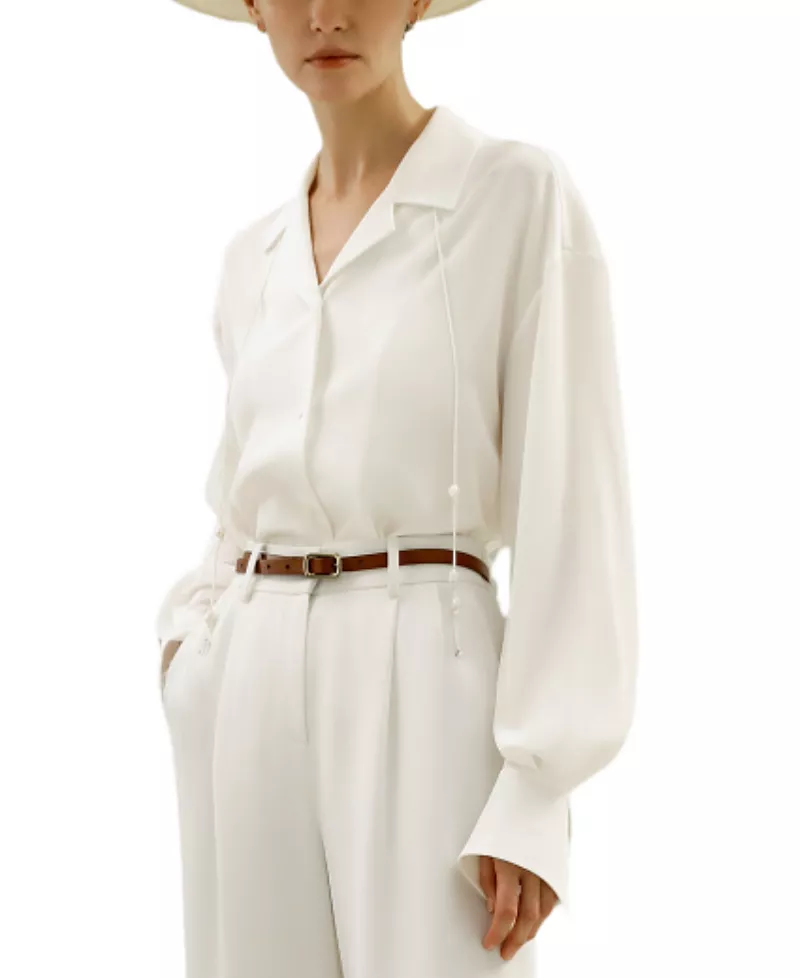 Lilysilk Tie-Detailed Silk Blouse Shirts