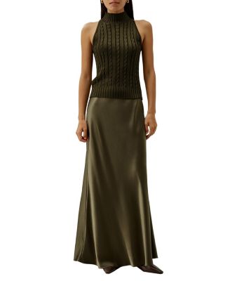 Classic High-Neck Cable-Knit Sleeveless Top