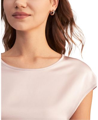 Basic Cap Sleeves Silk Tee