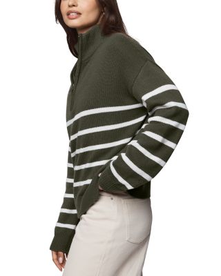 Georgie Stripe Quarter Zip Sweater