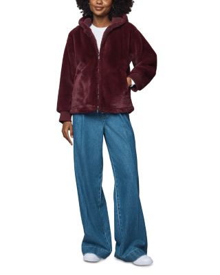 Lucia Faux Fur Zip Front Jacket