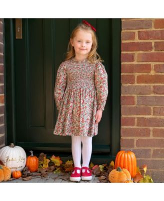 Girls' Botanical Ruched Dress - Little Kid, Big Kid