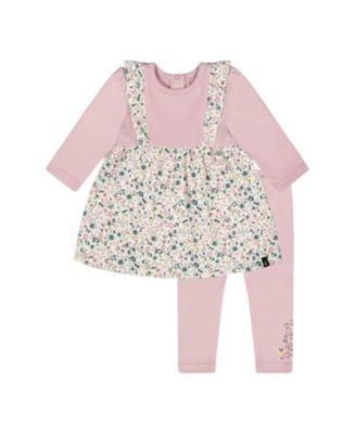 Girls' Organic Cotton Bi-Material Tunic and Leggings Set - Baby