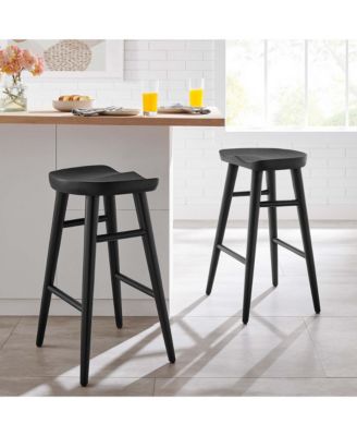 Saville Backless Wood Counter Stools, Set of 2
