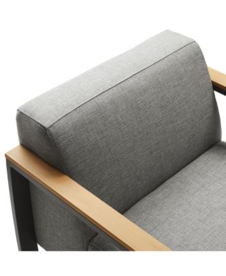 Sauve Outdoor Patio Aluminum and Fabric Armchair