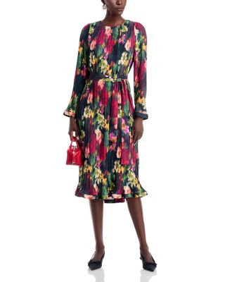 Round Neck Novelty Pleated Dress