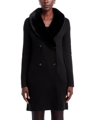 Faux Fur Collar Milano Stitch Jacket