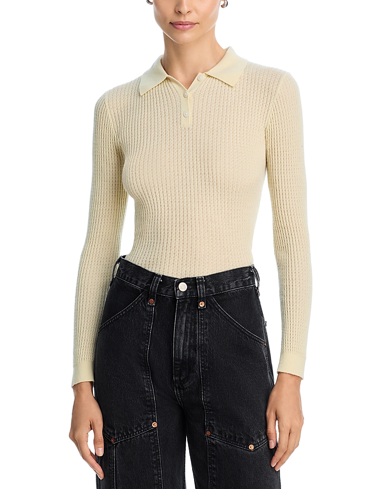 Guest In Residence Cashmere Polo Neck Sweater In Neutral