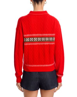 Cable Knit Polo Sweater
