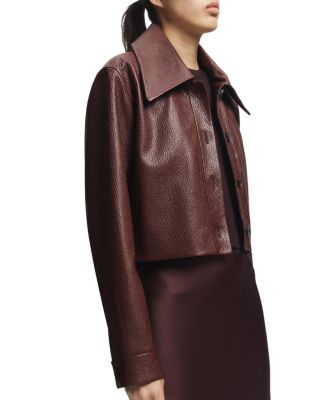 Lomand Textured Leather Jacket