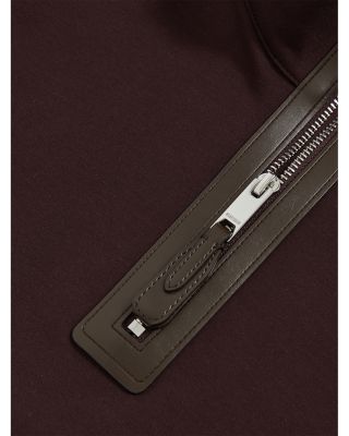 Hale Interlock Leather Placket Half Zip