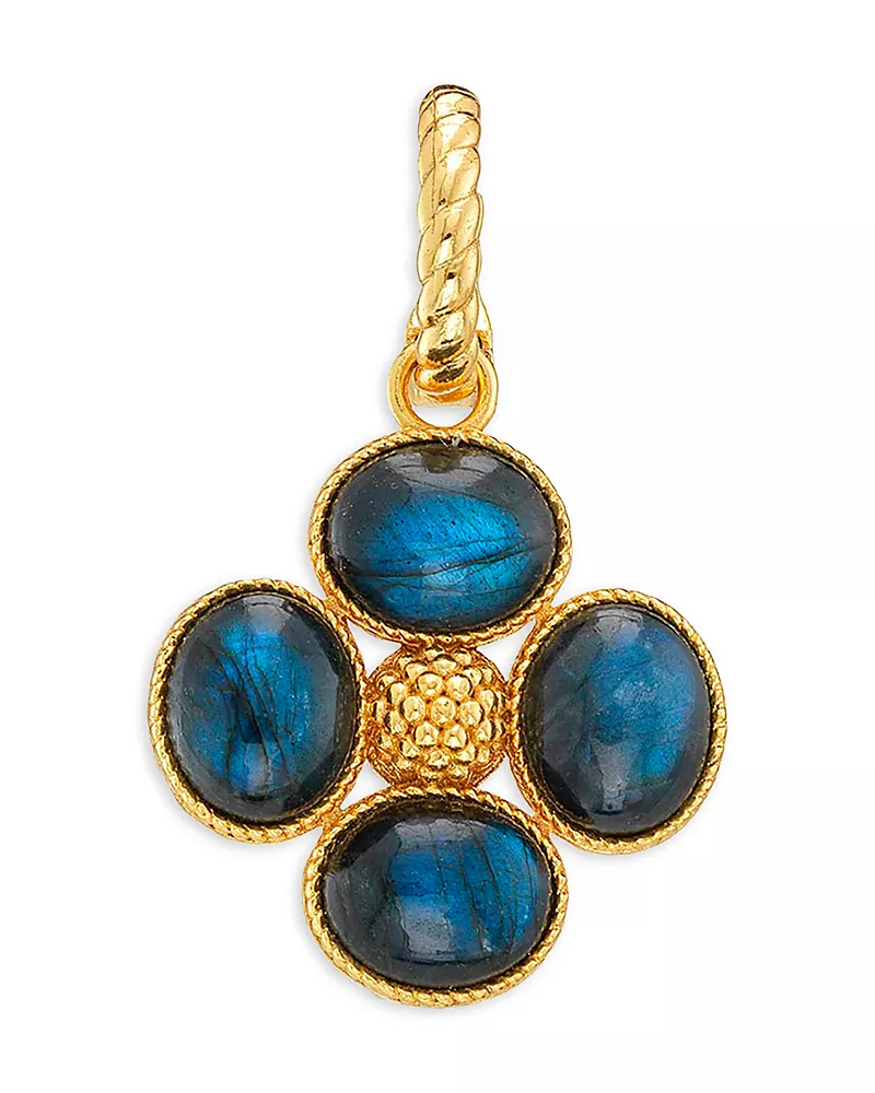 Capucine De Wulf Blue Labradorite Berry Clover Double Sided Pendant