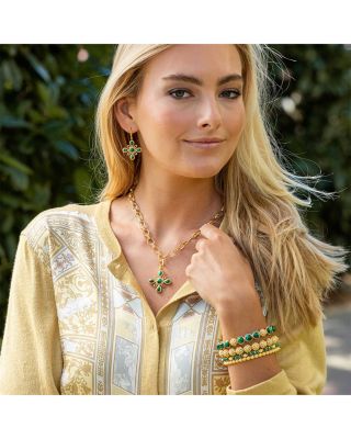 Monique Malachite Dangle Earrings