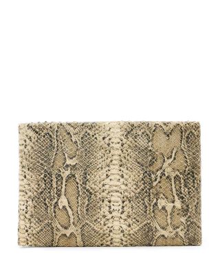 Bettina Snake Embossed Leather Clutch