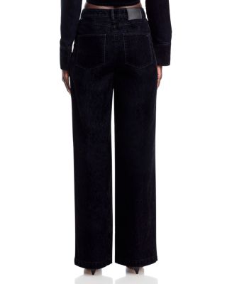 Vaughn Mid Rise Straight Jeans in Jet