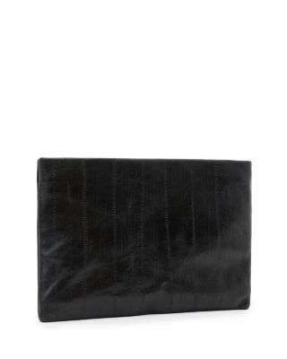 Bettina Eel Embossed Leather Clutch