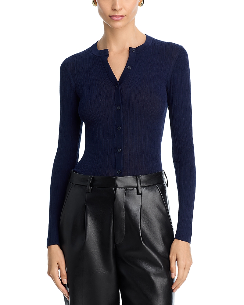 A.l.c A. L.c. Fisher Textured Cardigan In Blue